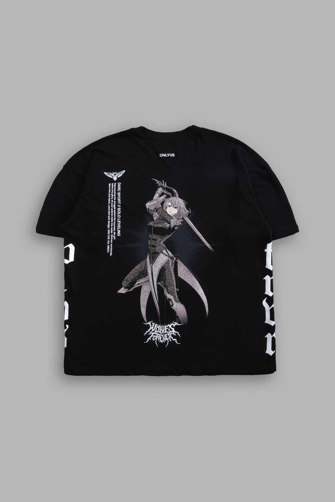 Cha Hae-In "Side By Side" Series Premium Oversized Tee in Black