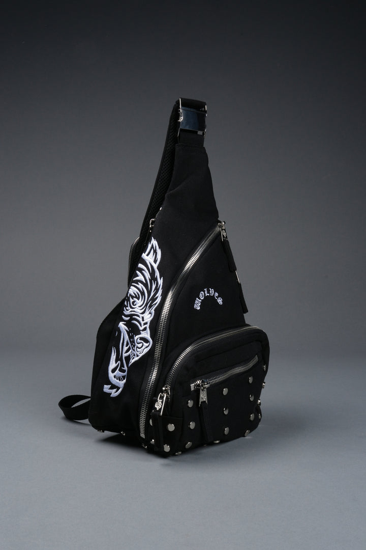 Wolf Head Ronin Side Bag in Black