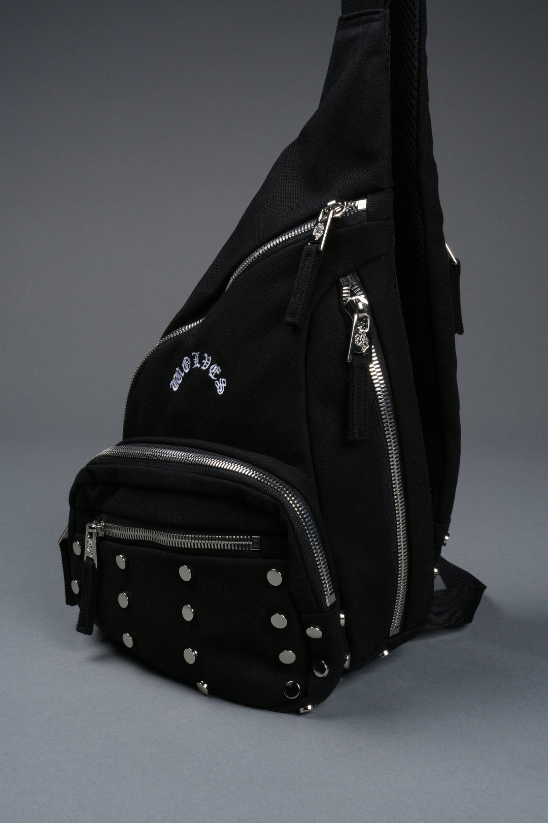 Wolf Head Ronin Side Bag in Black