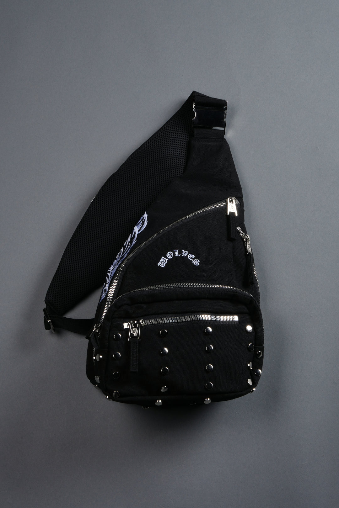 Wolf Head Ronin Side Bag in Black