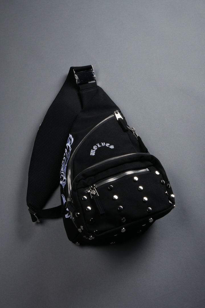 Wolf Head Ronin Side Bag in Black