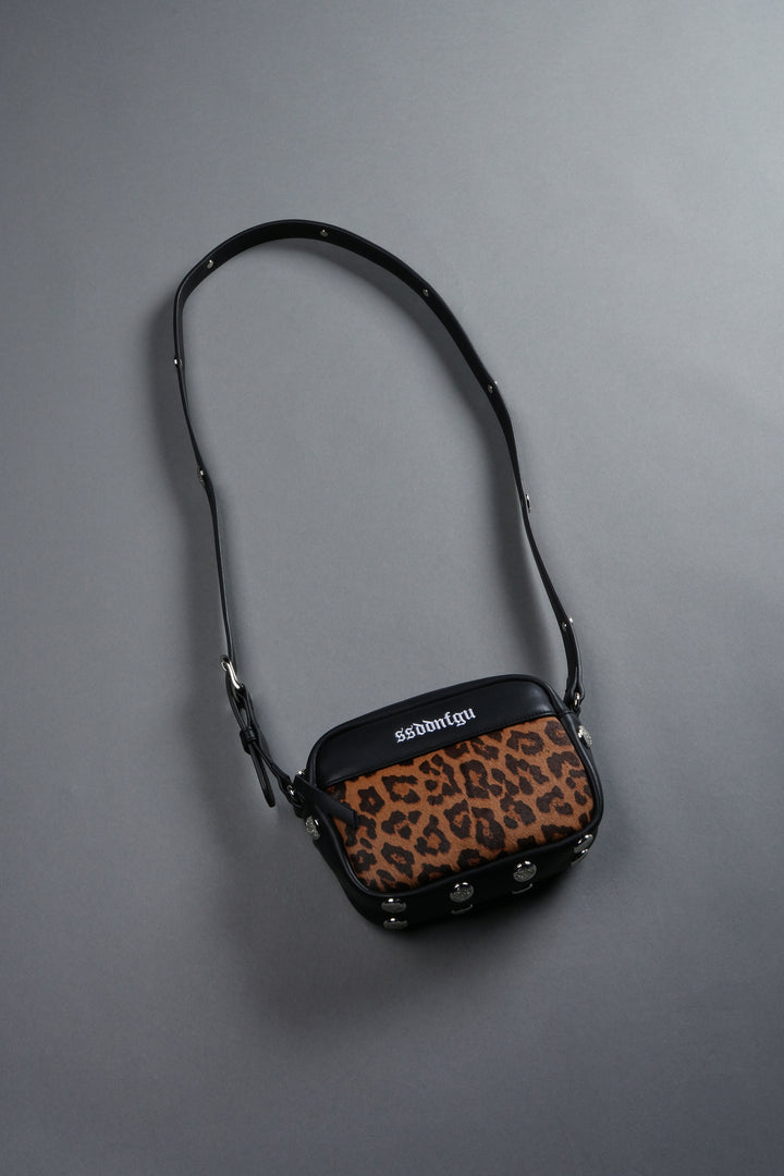 Wolf Head Rodman Leather Side Bag in Black