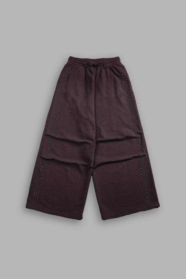 Dual Stud Mia Sweat Pants in Darc Garnet Horizon Sun Fade
