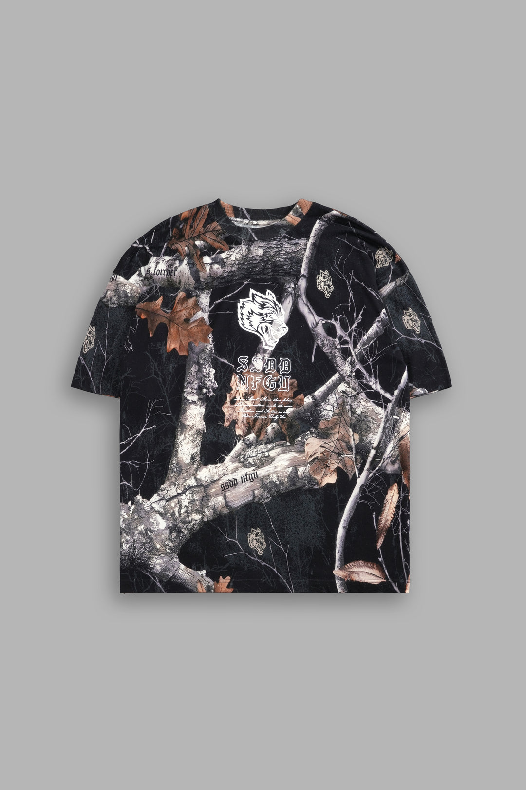 NFGU Mempo "Premium" Oversized Tee in Darc Woodland Camo