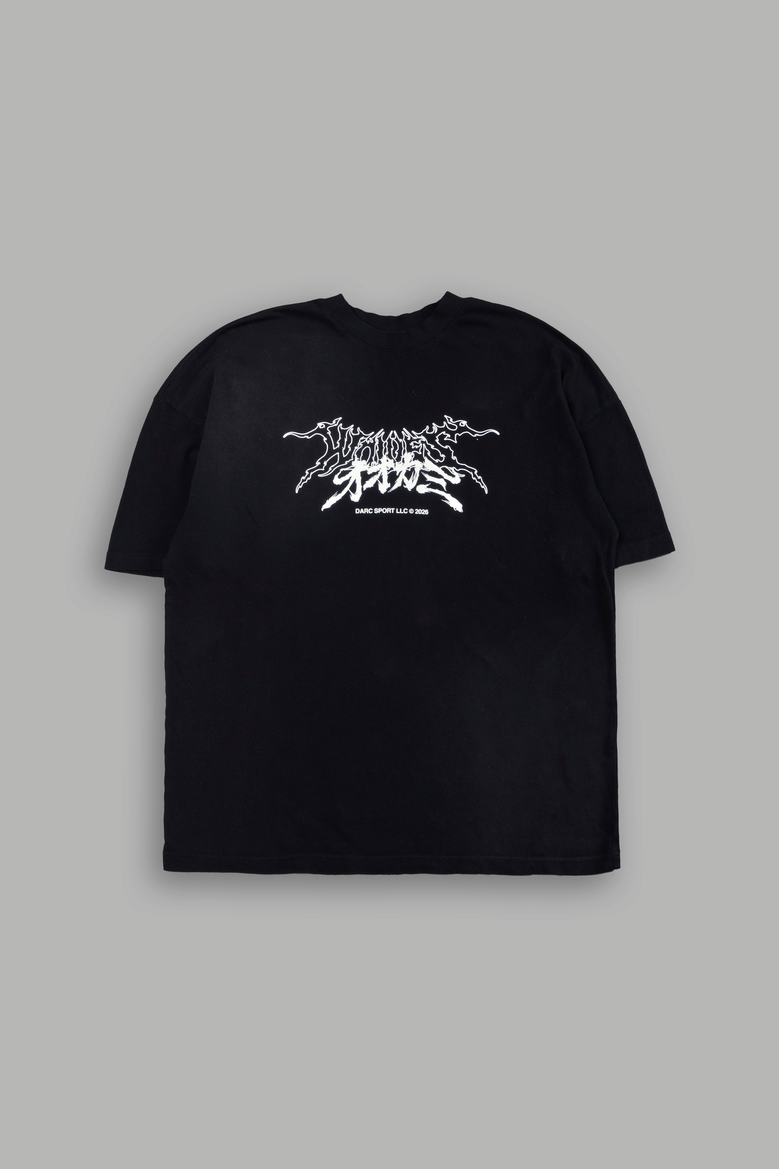 Samurai And The Wolf Premium Oversized Tee in Black