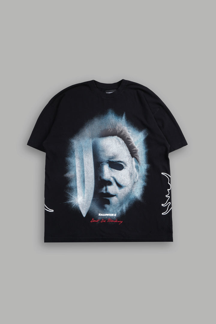 Night Blade Premium Oversized Tee In Black