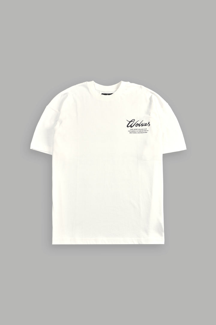 Western Wolves Forever "Premium" Oversized Tee in Cream