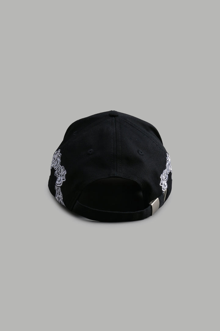 Surrounded by Wolves 5 Panel Hat in Black