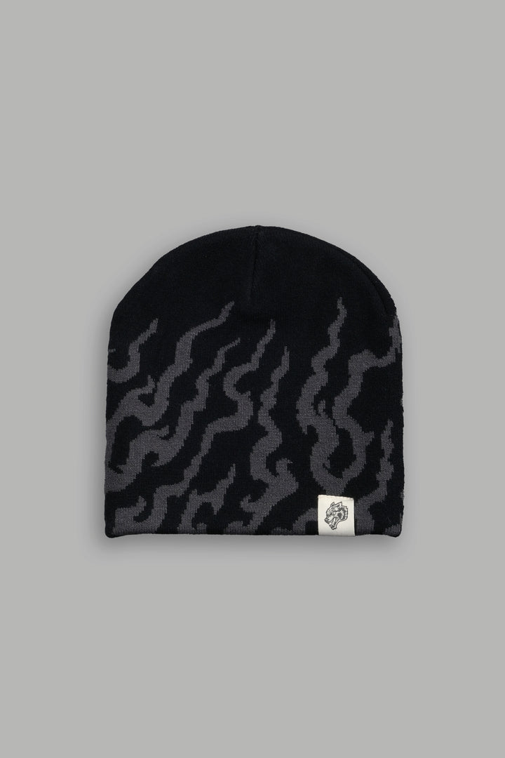 Warrior's Fire Cap Beanie in Black