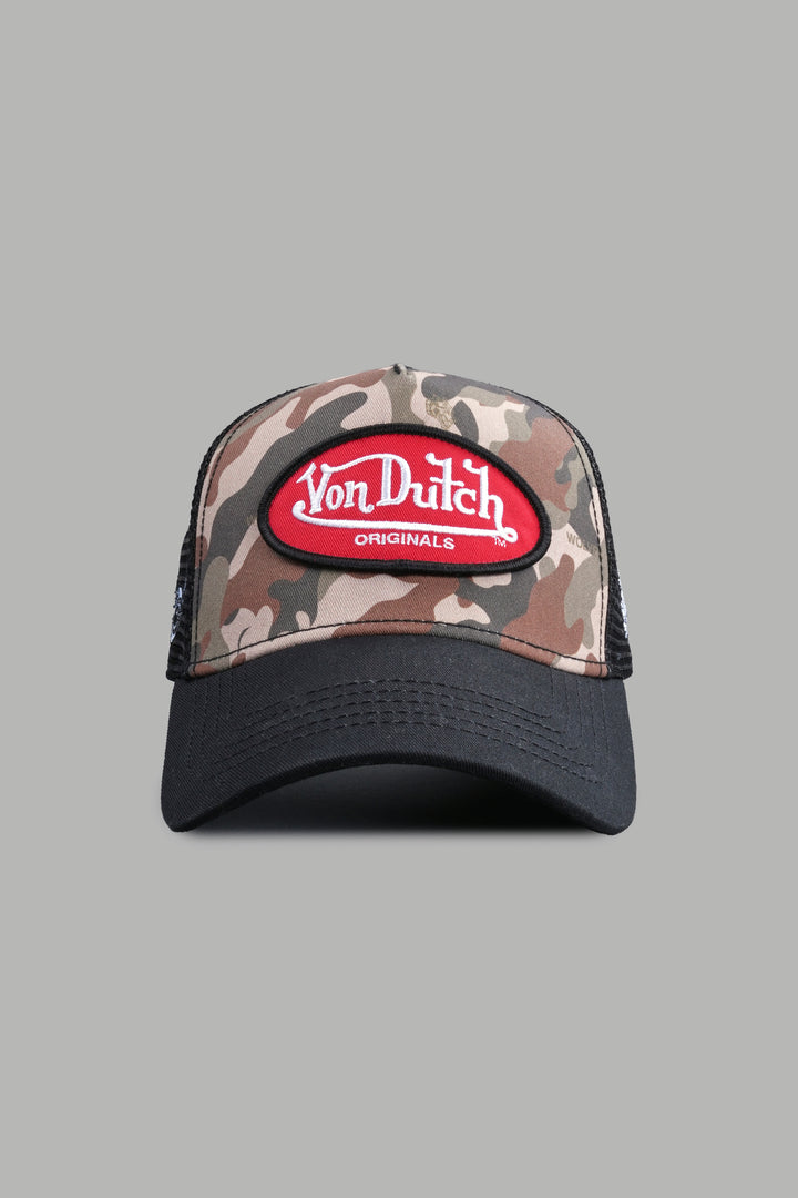 DSVD Collab Trucker Hat in Black Camo/Olive