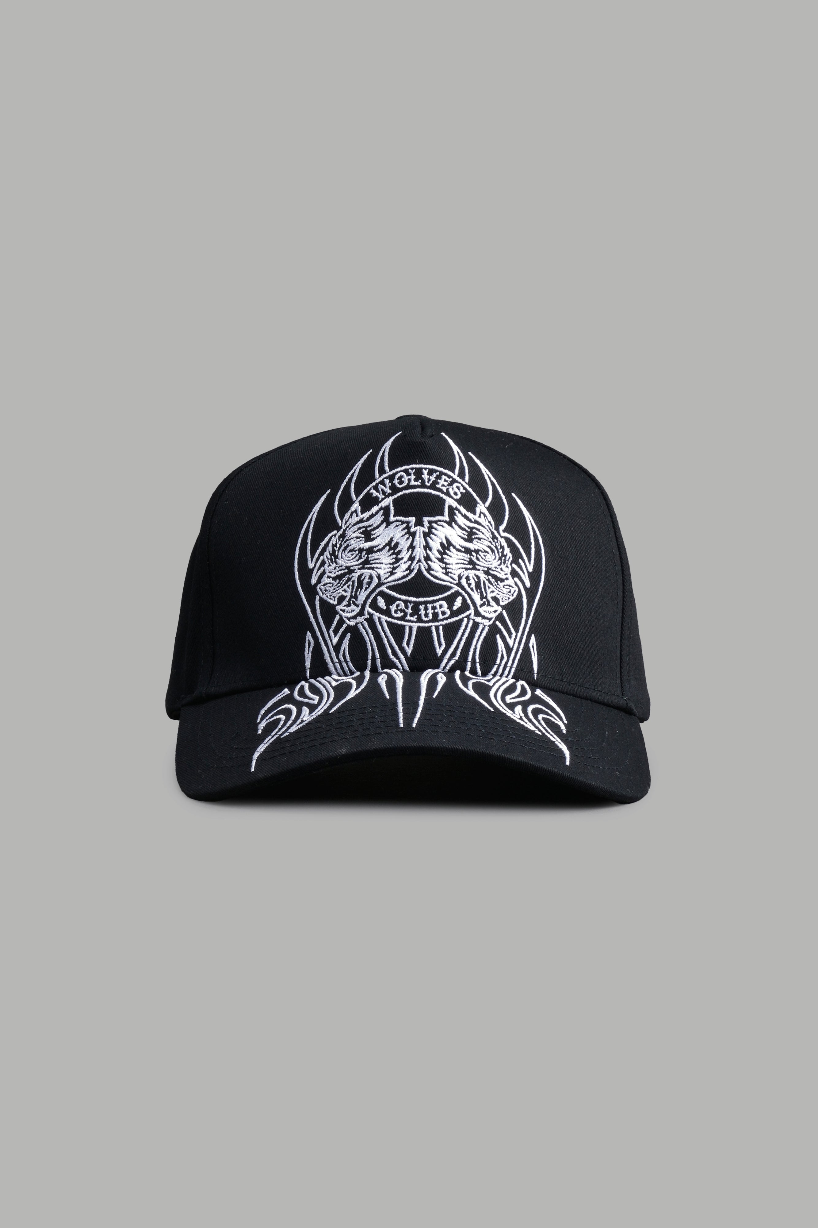 Finite Flame 5 Panel Hat in Black