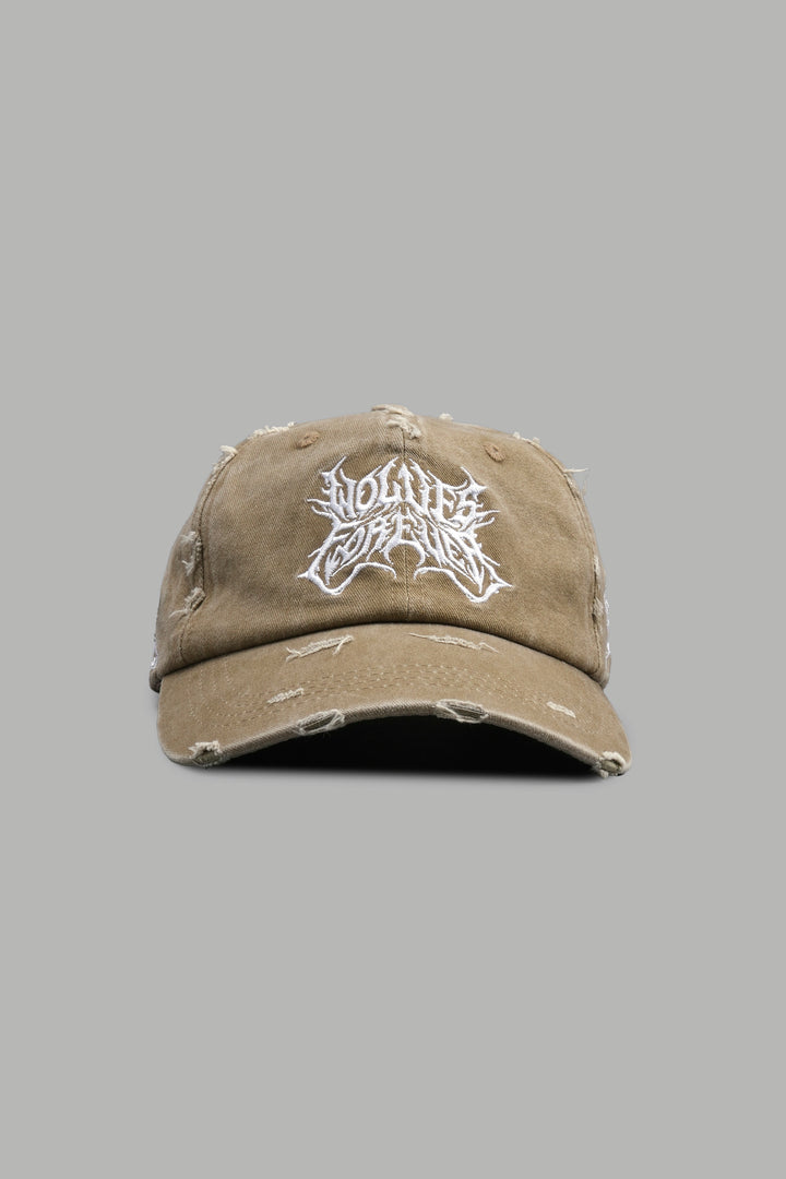 Leap Of Faith V2 Distressed Dad Hat In Cactus Gray
