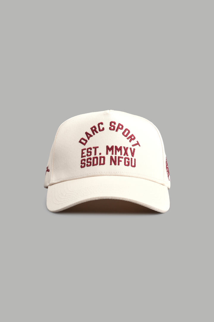 Darc Sport Wolves 5 Panel Hat in Cream