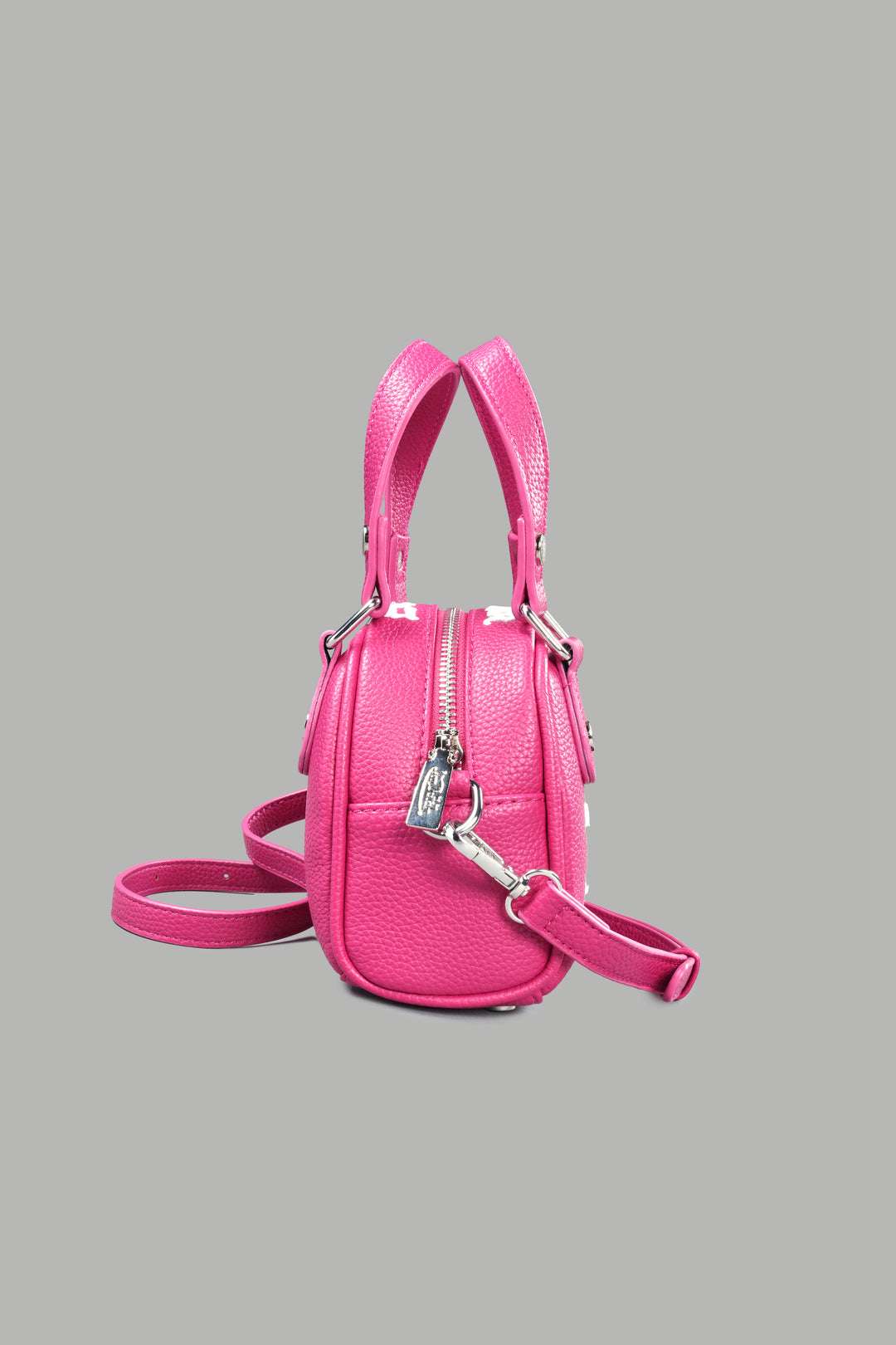 DSVD Collab VD Leather Mini Bowler in Mauve/Pink