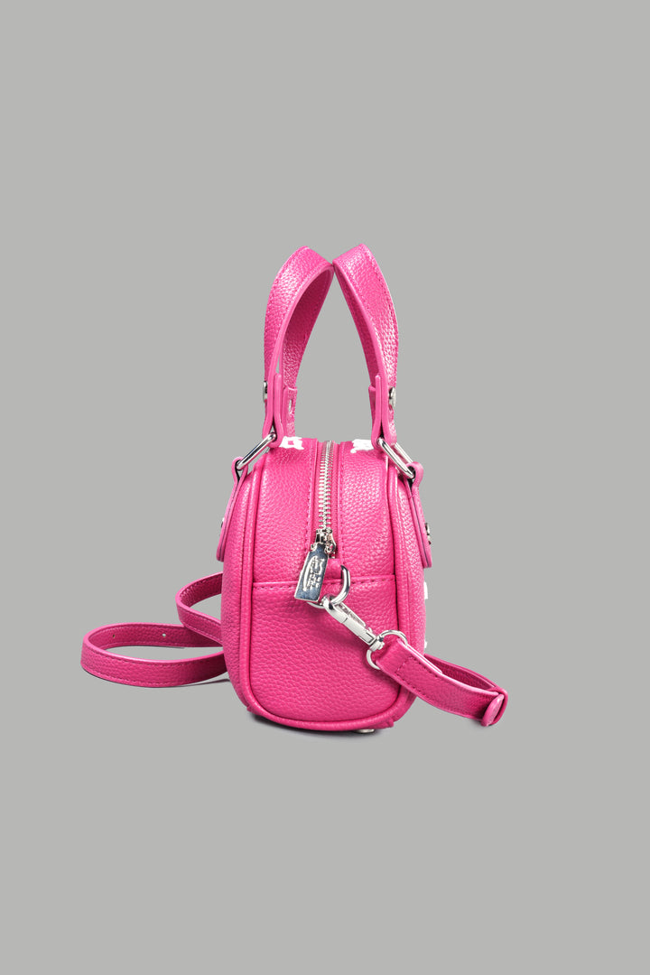 DSVD Collab VD Leather Mini Bowler in Mauve/Pink
