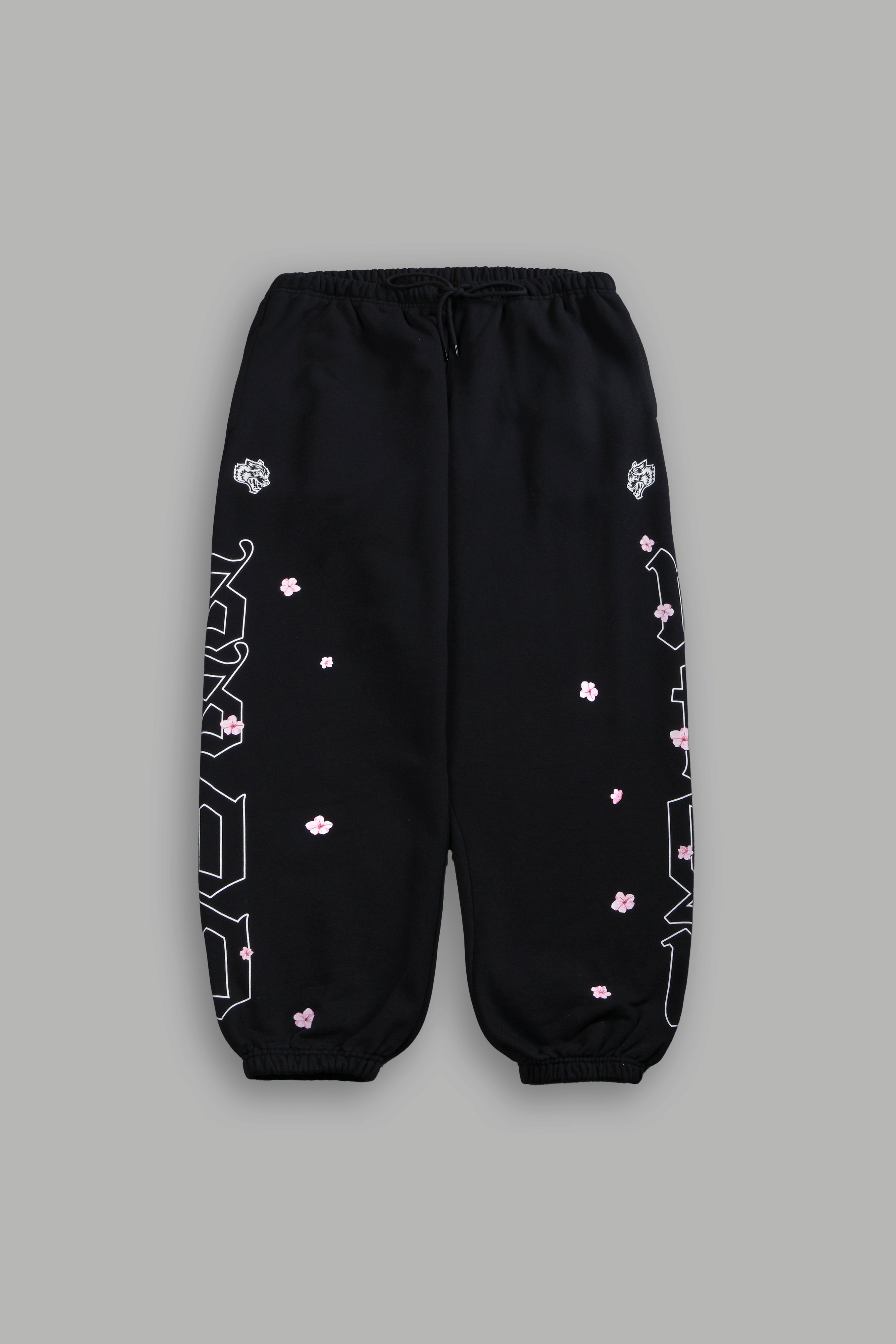 Blossom Mantra Unisex Lounger Sweat Pants in Black