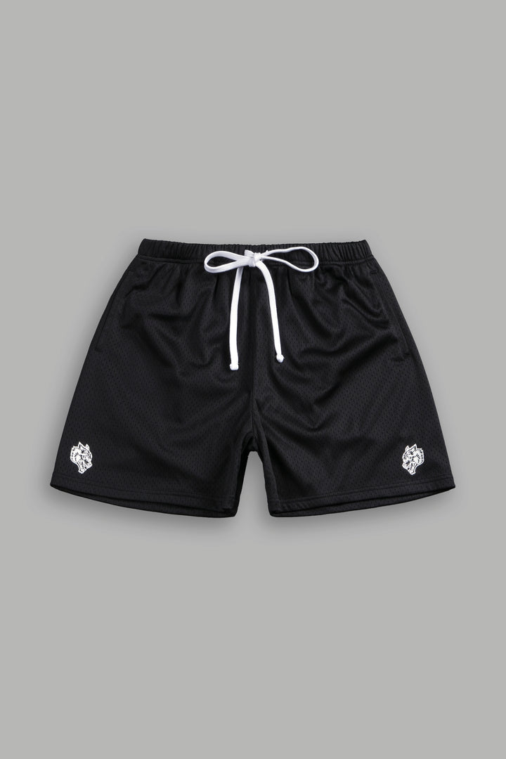 Dual Mesh Shorts in Black