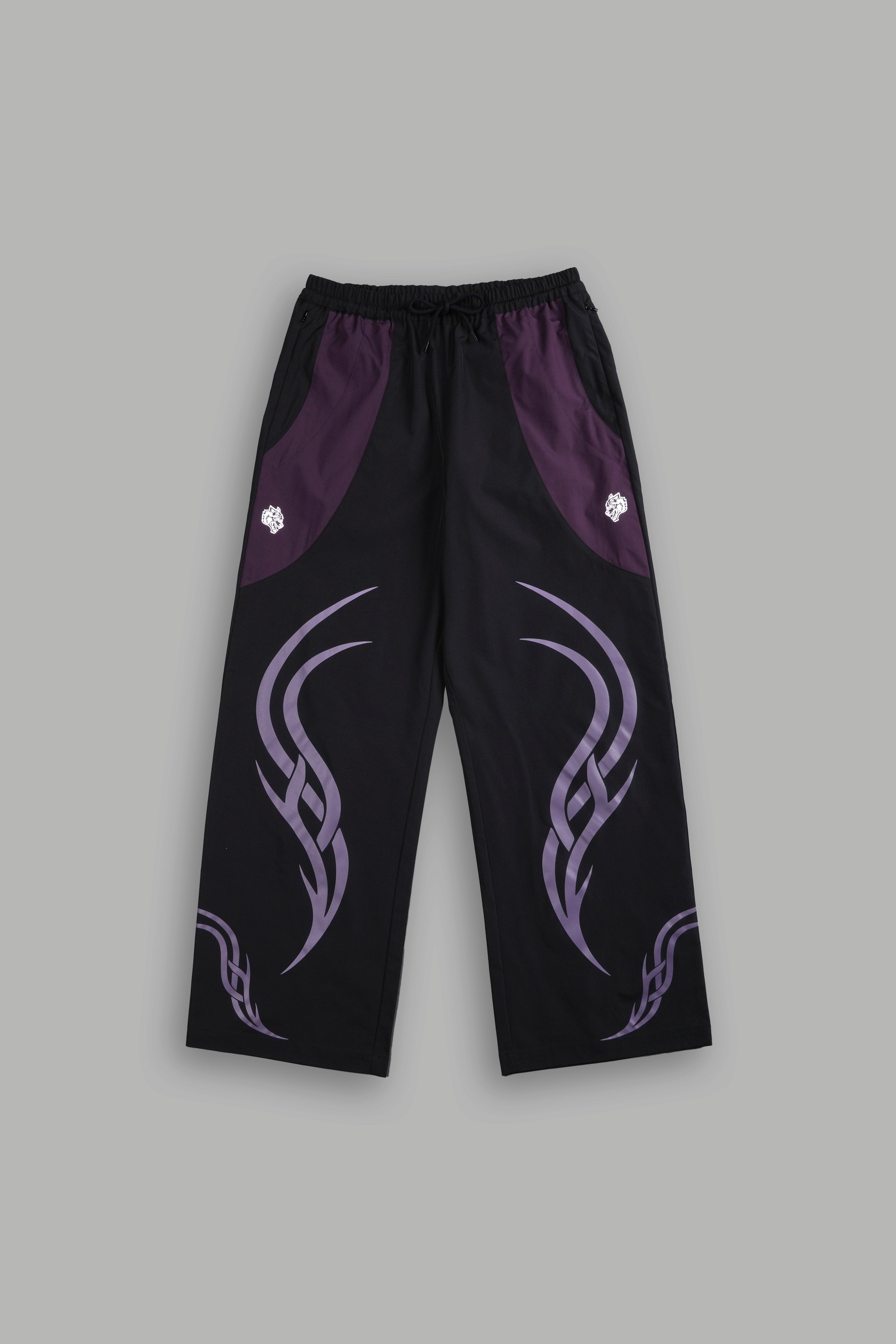 Dual Finite Code She Nadia Track Pants in Black/Phantom Purple
