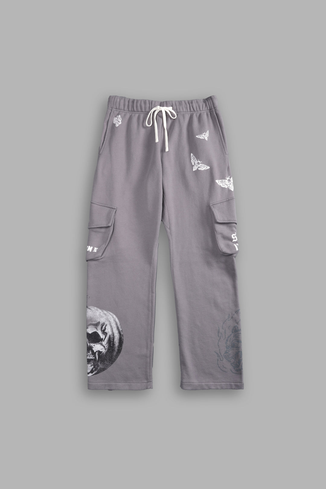 He's Coming Back Bigelow Cargo Sweat Pants in Dove Gray