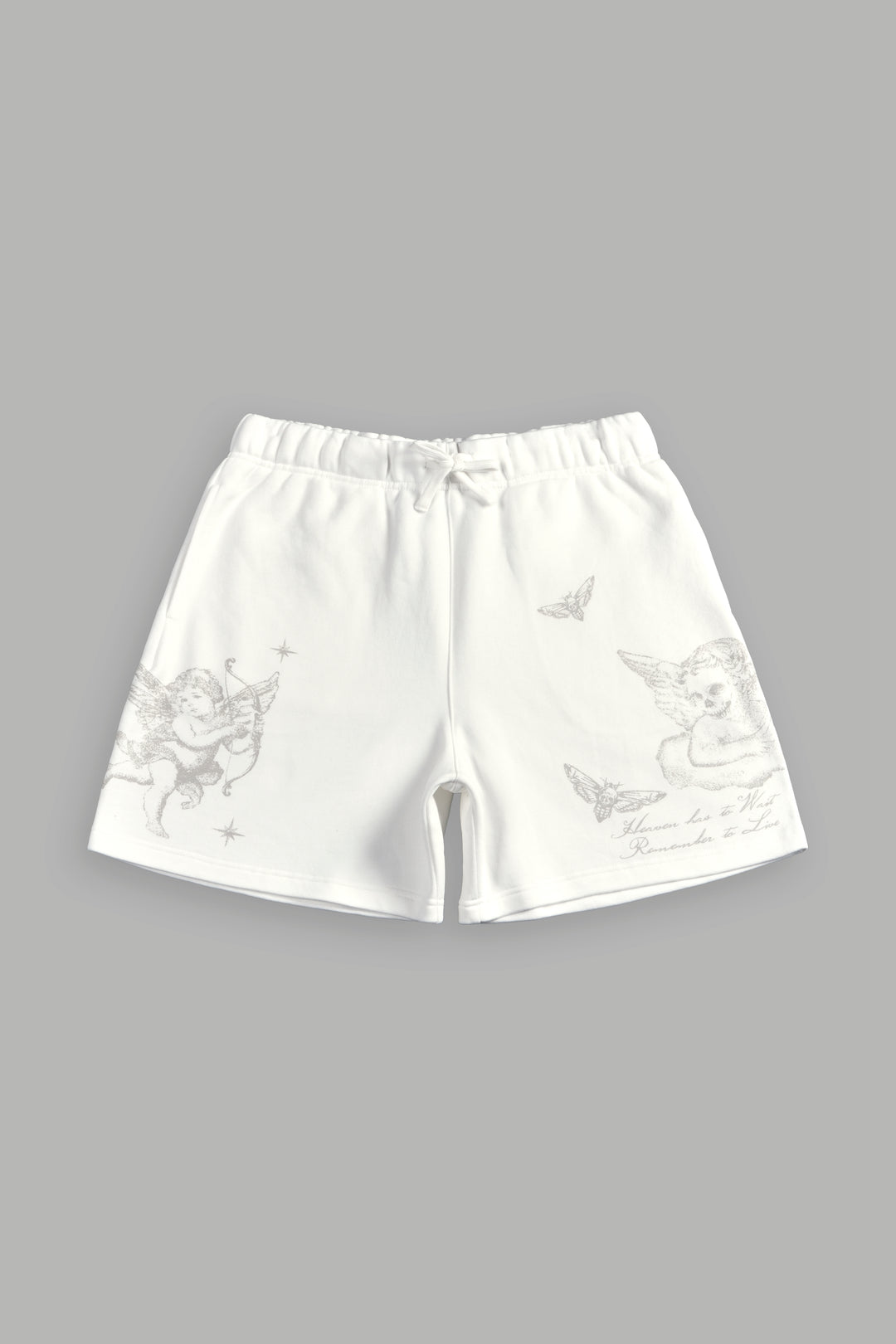 Fallen Cherub Oversized Post Lounge Sweat Shorts in Cream