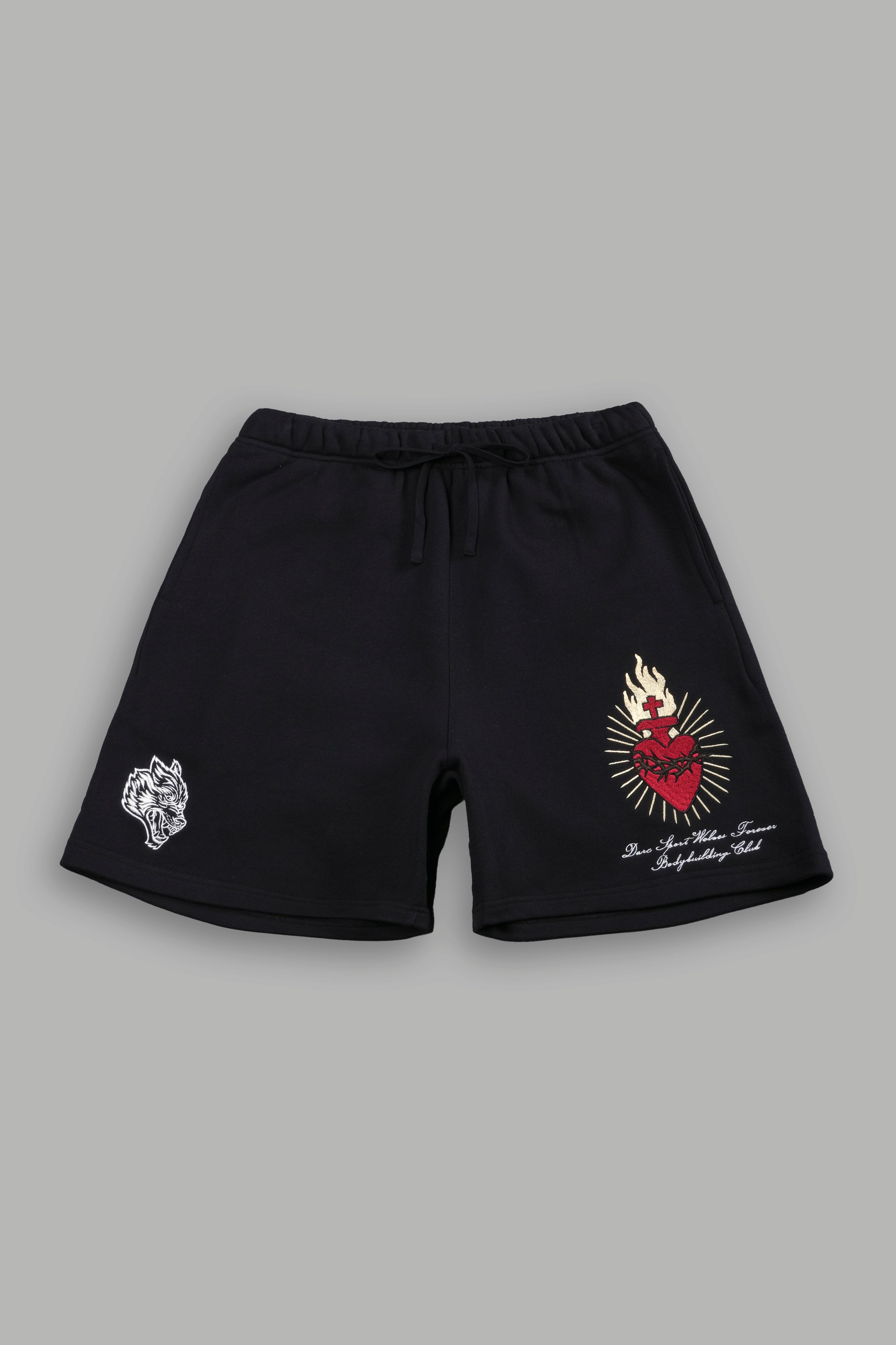 Doomed Love Post Lounge Sweat Shorts in Black