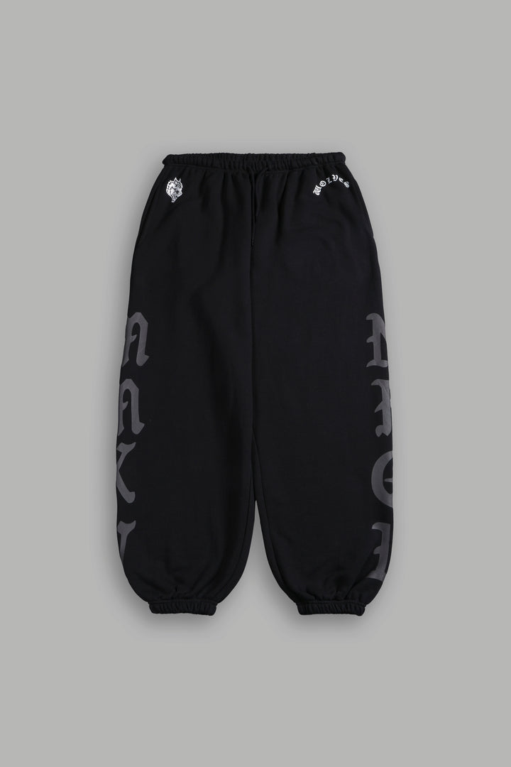 Stone Code Lightweight Lounger Sweat Pants in Black