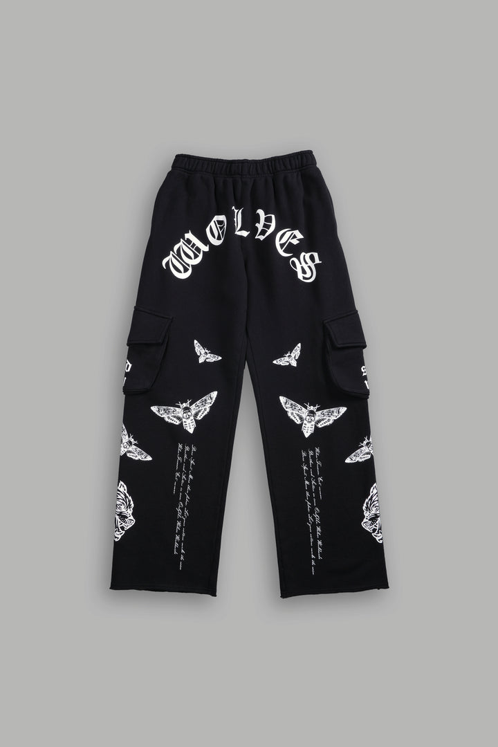 What It Means She Big Cozy Cargo Sweats in Black