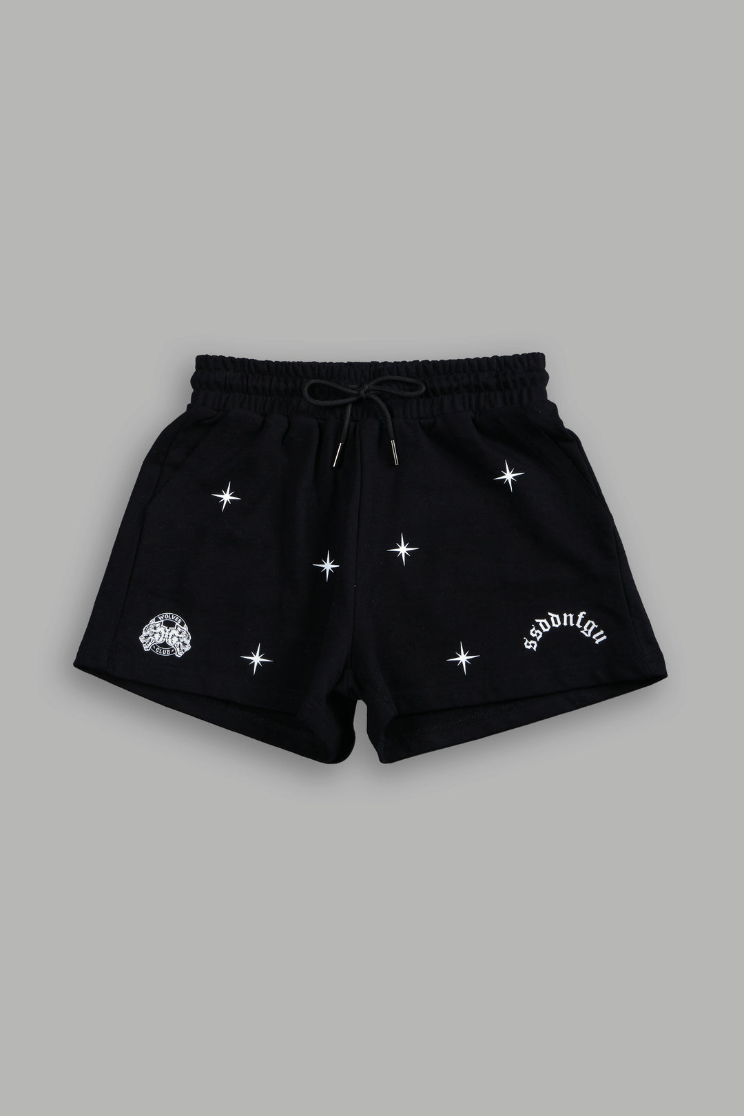 FRVR In The Stars Comfy Sweat Shorts in Black