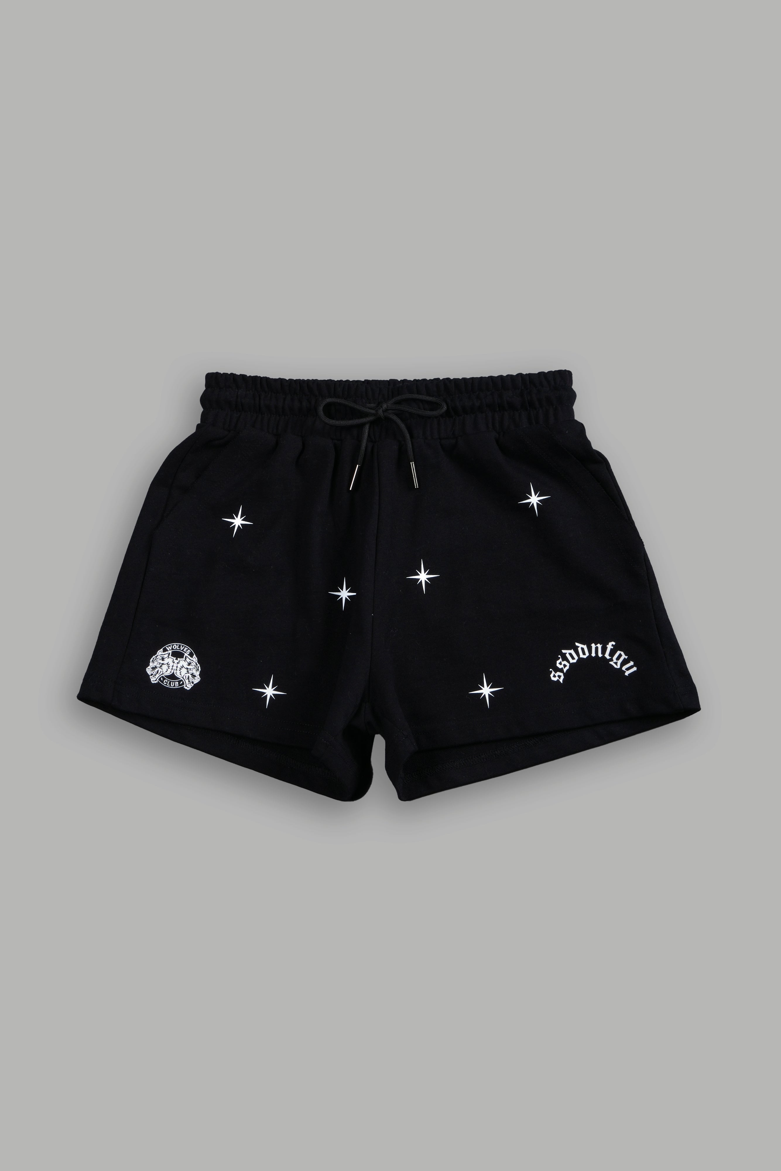 FRVR In The Stars Comfy Sweat Shorts in Black