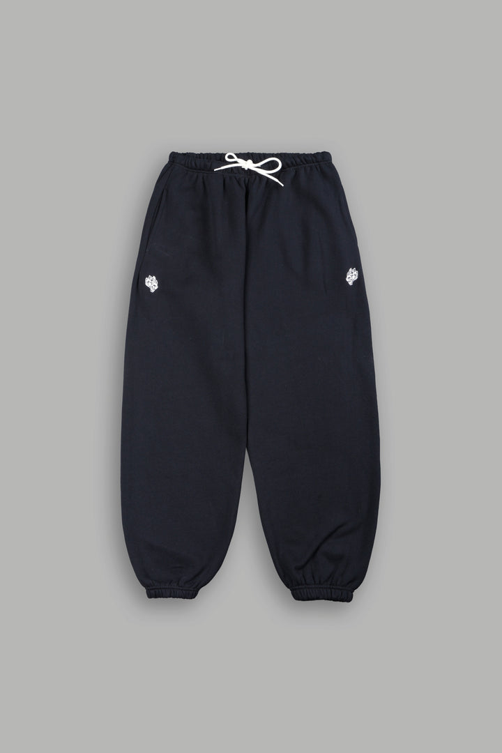 Dual Wolf Lightweight Lounger Sweat Pants In Black