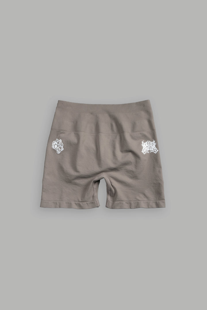 WLVS FRVR Hesh "Stella" Soft Seamless Shorts in Taupe