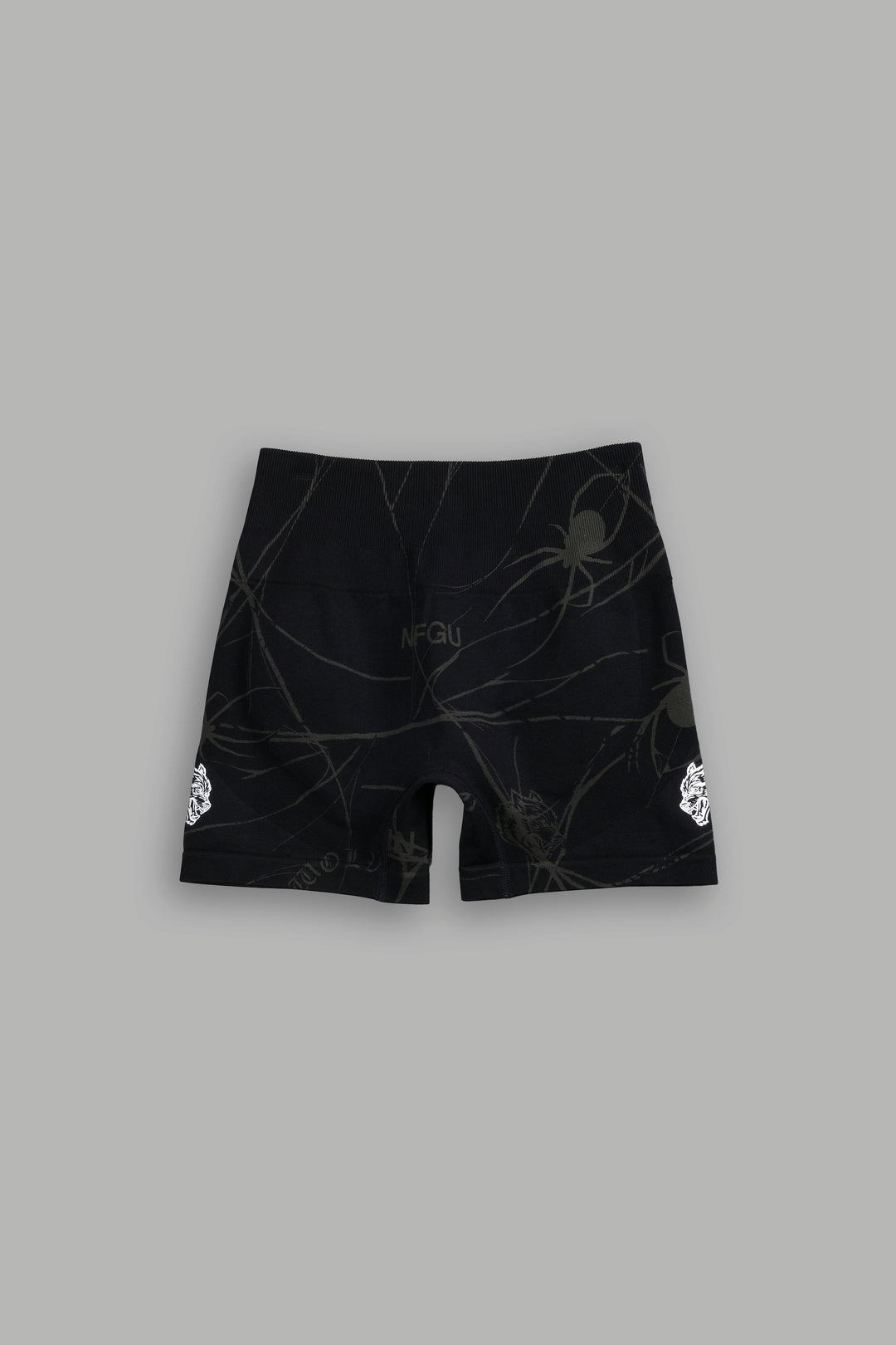 Dual Wolf Everson Seamless "Sierra" Shorts in Black Spider Web