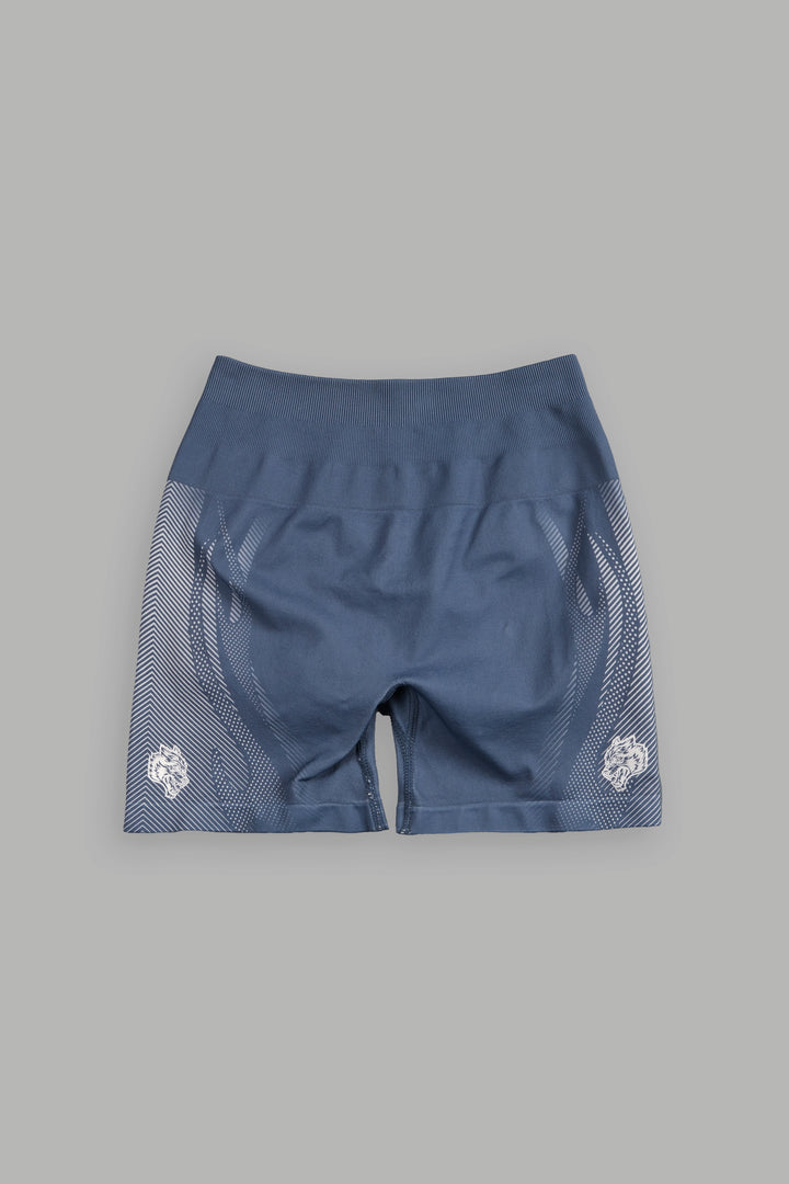 Moto Halftone Stella Soft Seamless Shorts in Charcoal Blue