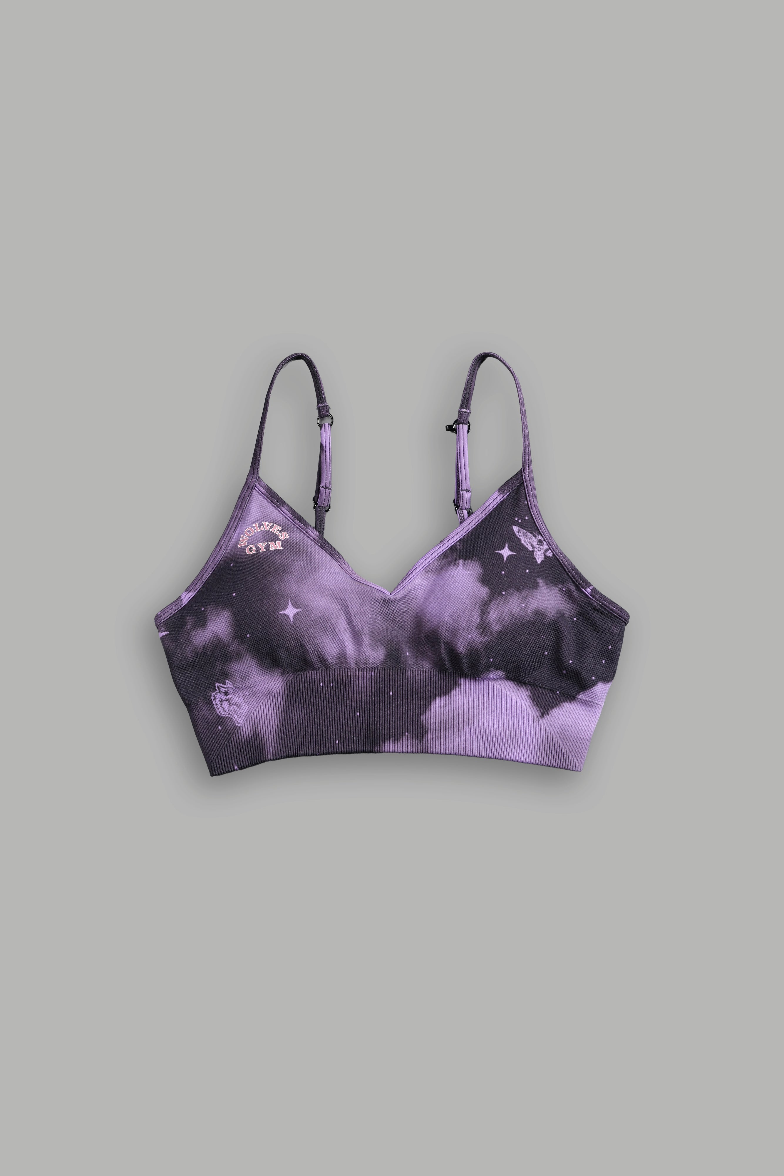 Wolves Gym V2 "Everson Seamless" Sports Bra in Purple Desert Night Sky