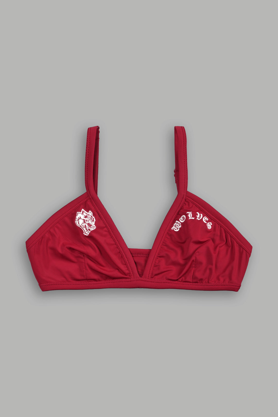 Wolf Chopper "Eva" Silky Triangle Bralette in Deep Raspberry