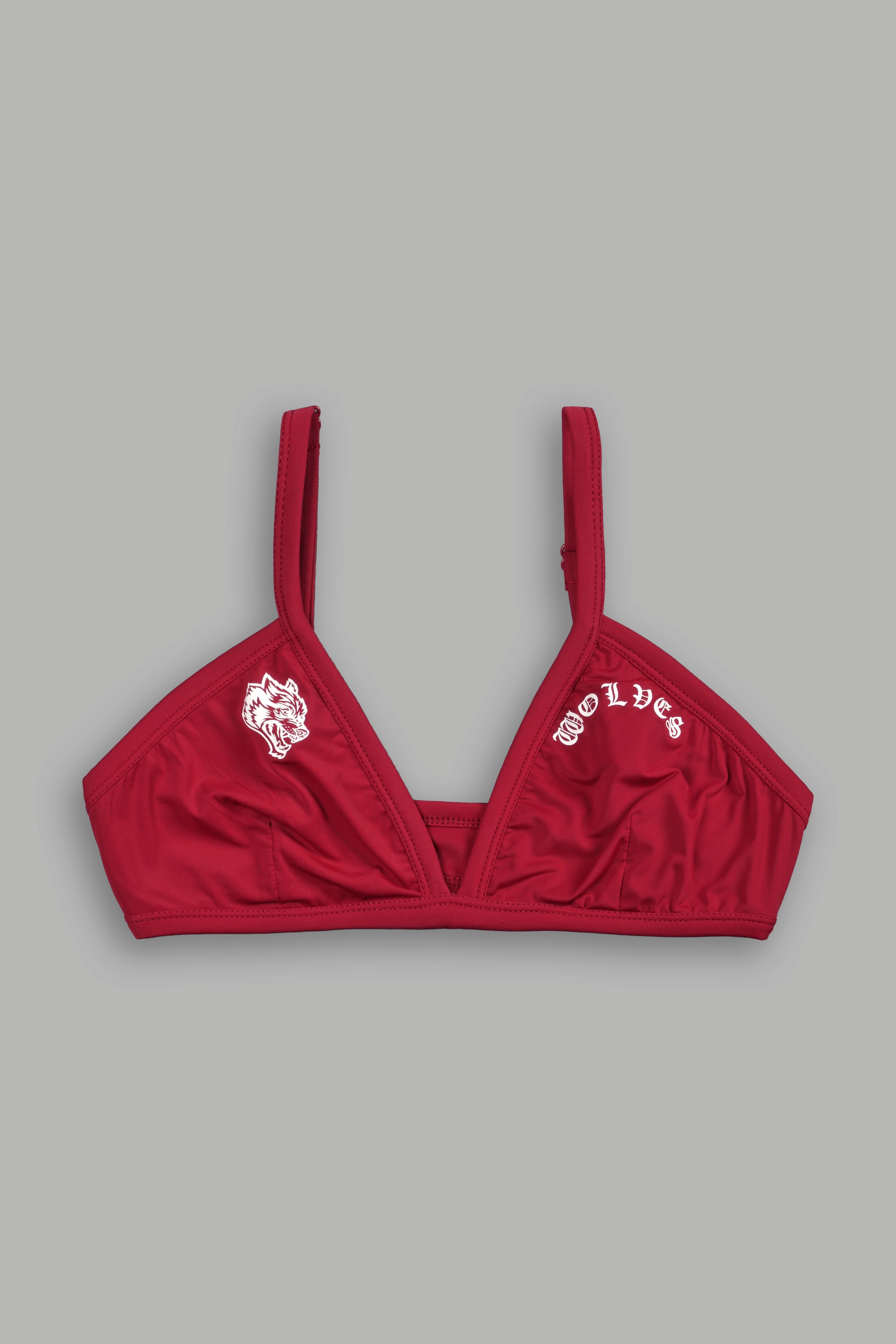Wolf Chopper "Eva" Silky Triangle Bralette in Deep Raspberry