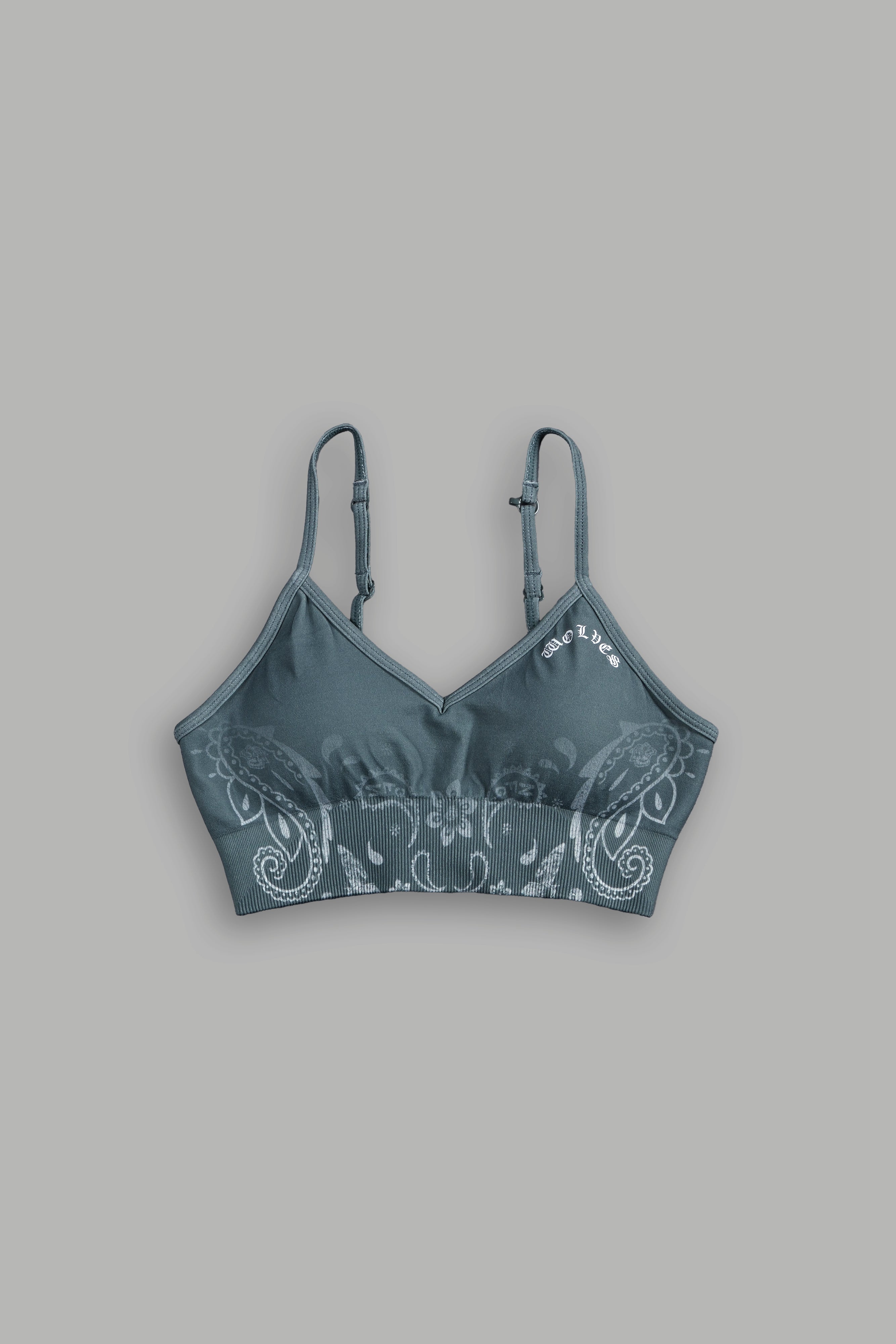 Faded Paisley "Maya" Soft Seamless Bra in Greek Stone