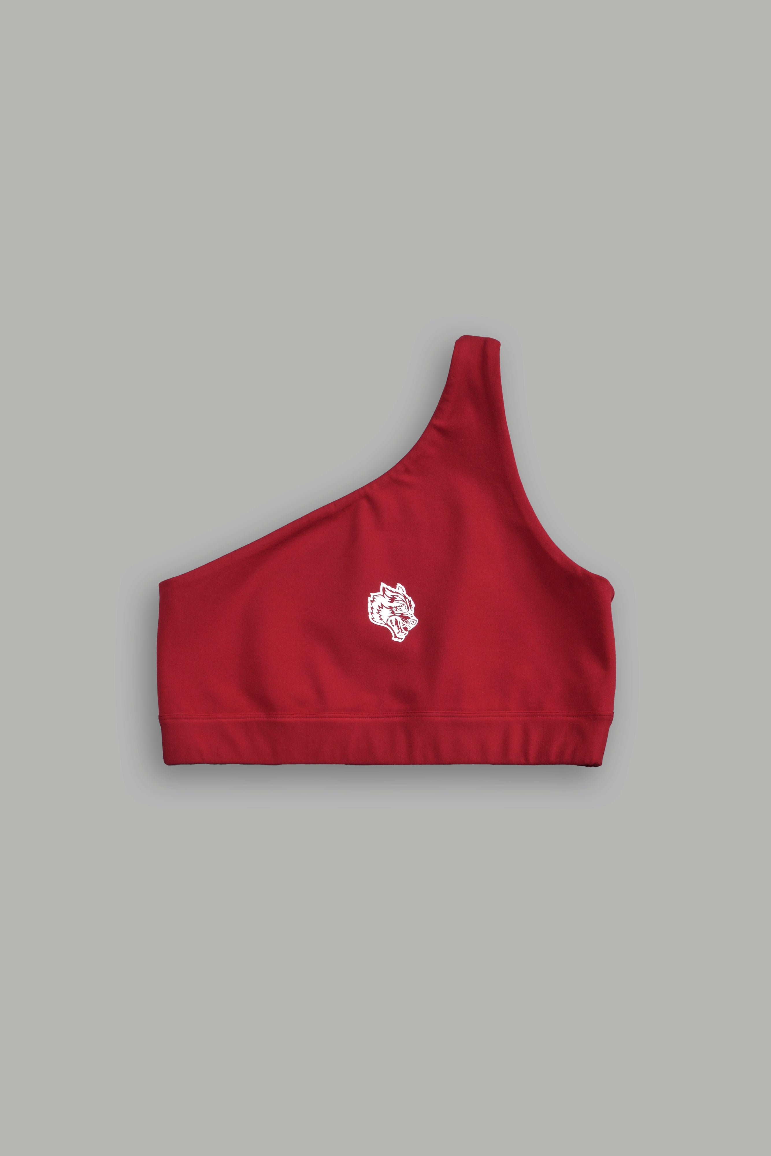 Single Wolf "One Shoulder" Energy Bra in Red