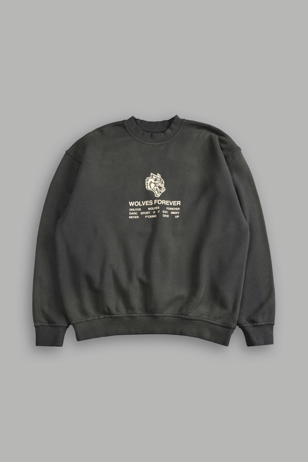 Wolves Have Your Back London Crewneck in Wolf Gray Halo Wash