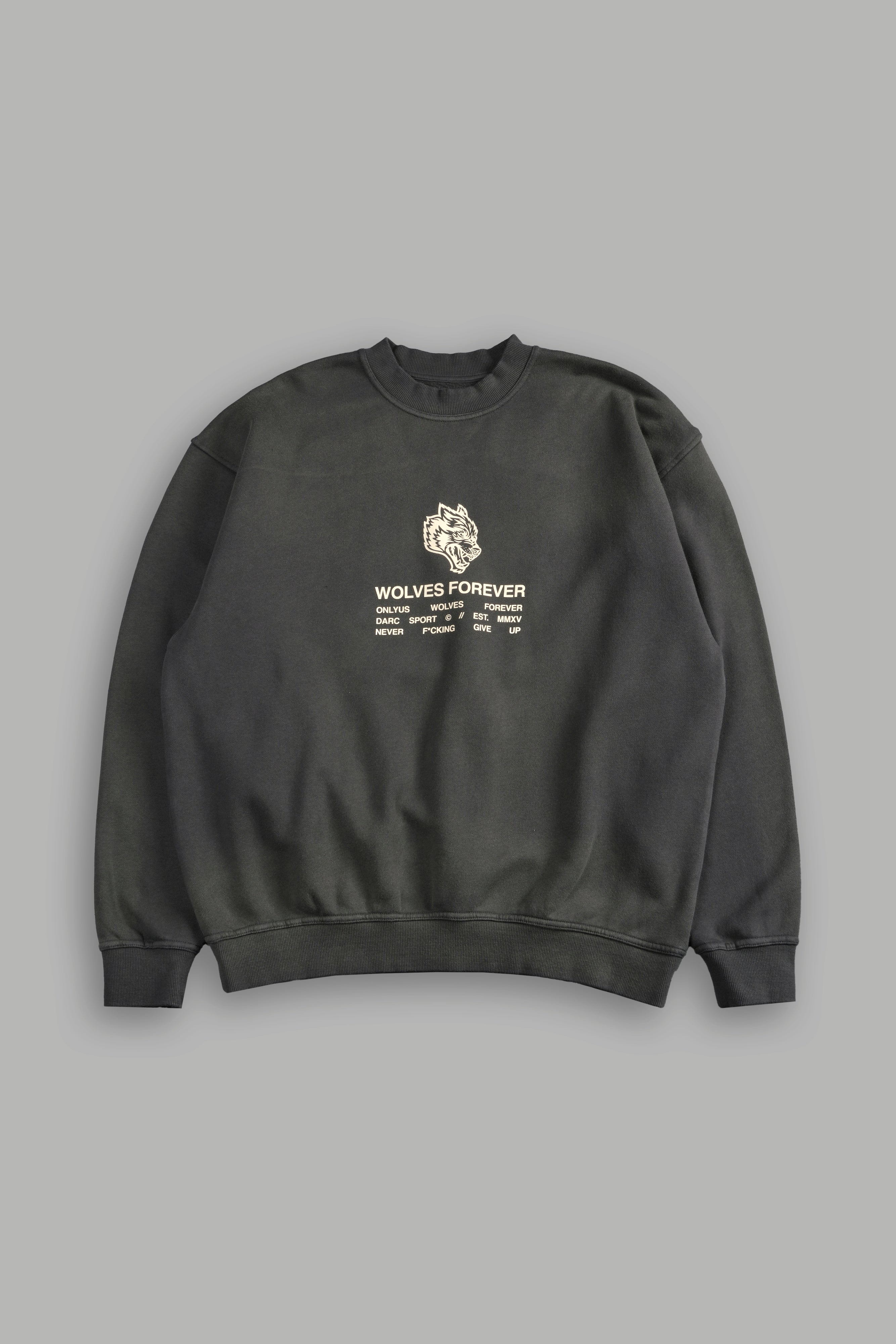 Wolves Have Your Back London Crewneck in Wolf Gray Halo Wash