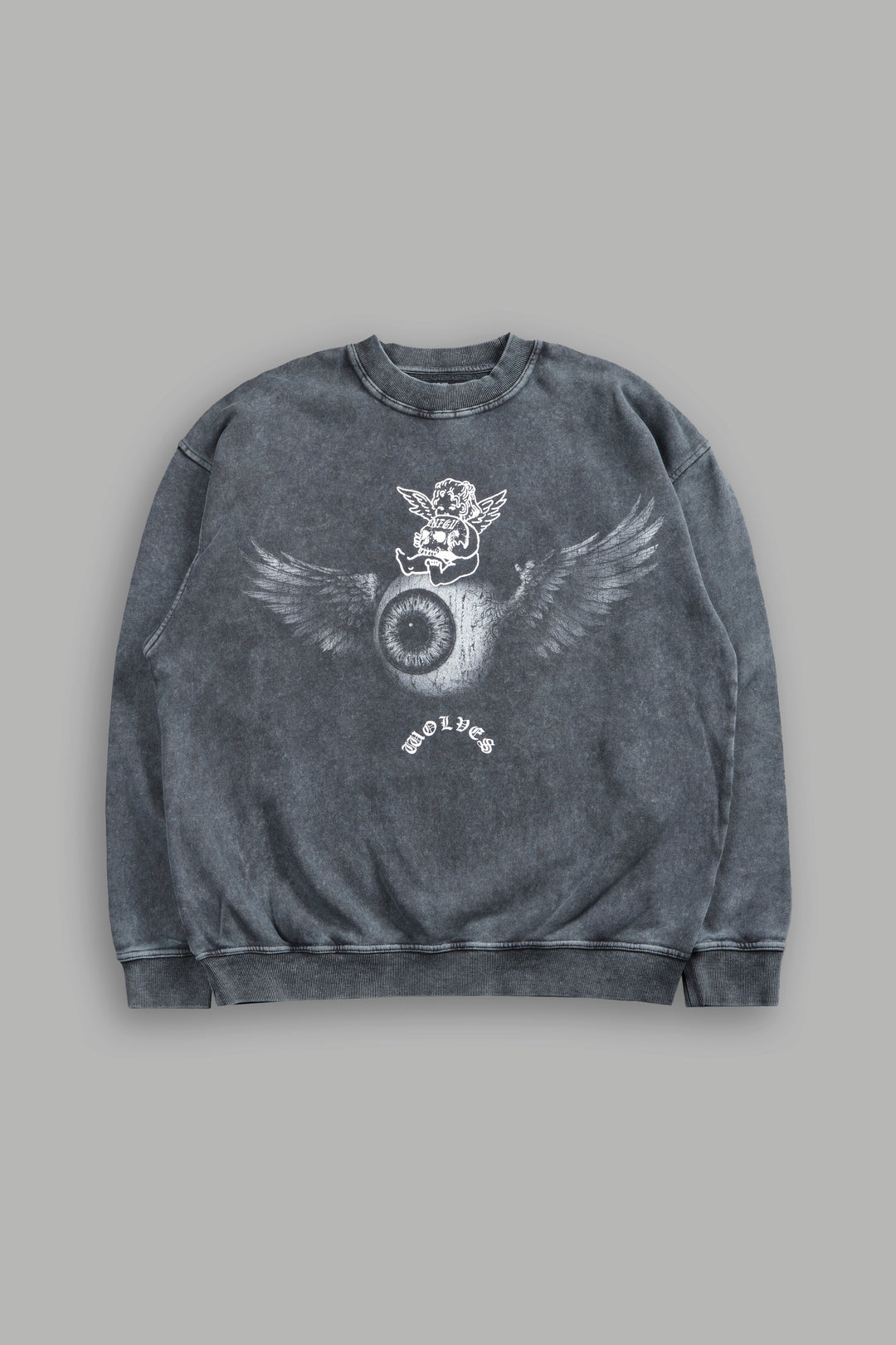 Flight Club London Crewneck in Wolf Gray