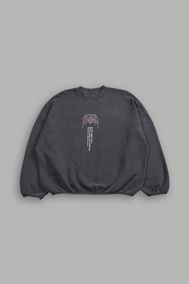 Wolves Hesh She S. Hall Crewneck in Wolf Gray