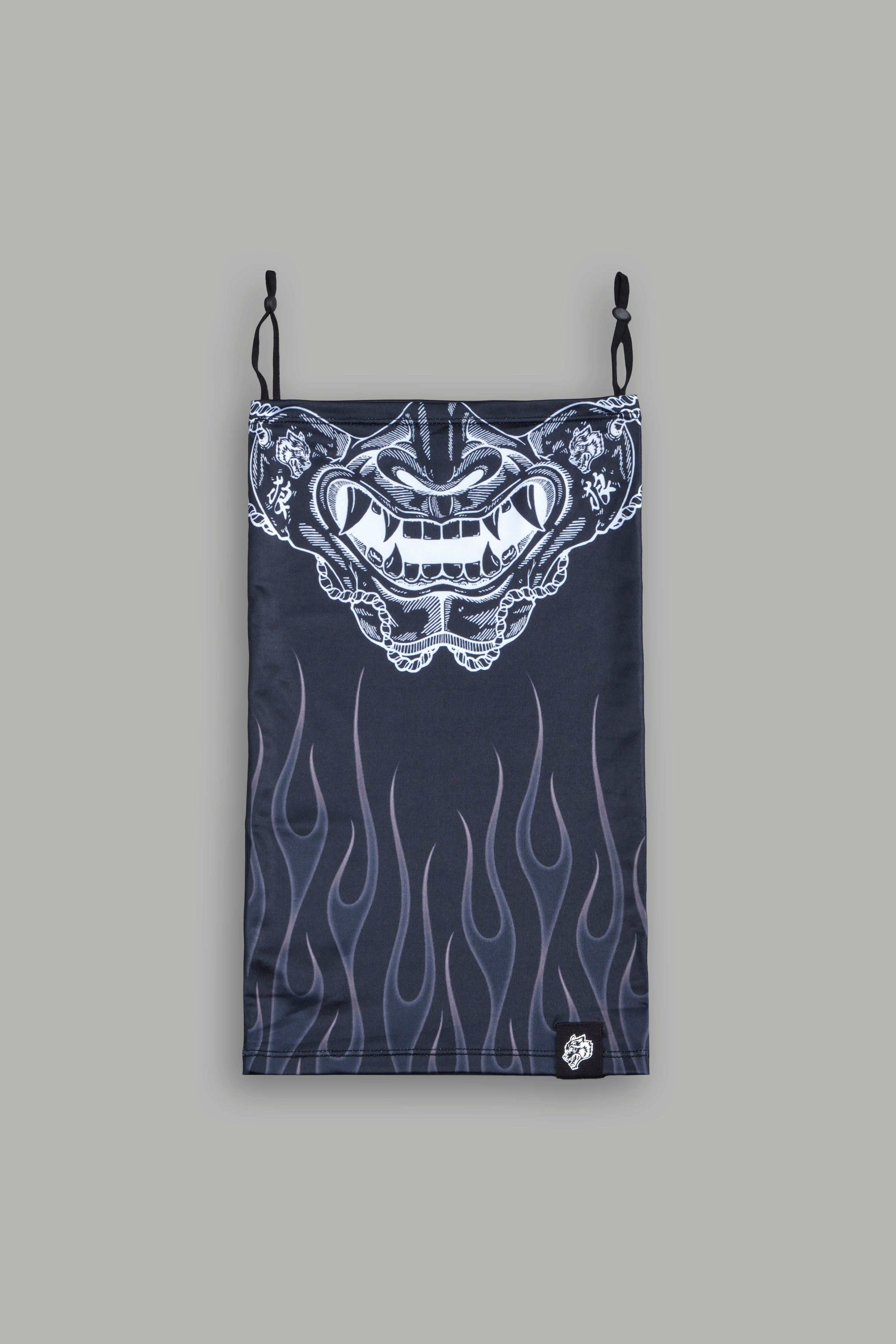Oni Fire Neck Gaiter in Black
