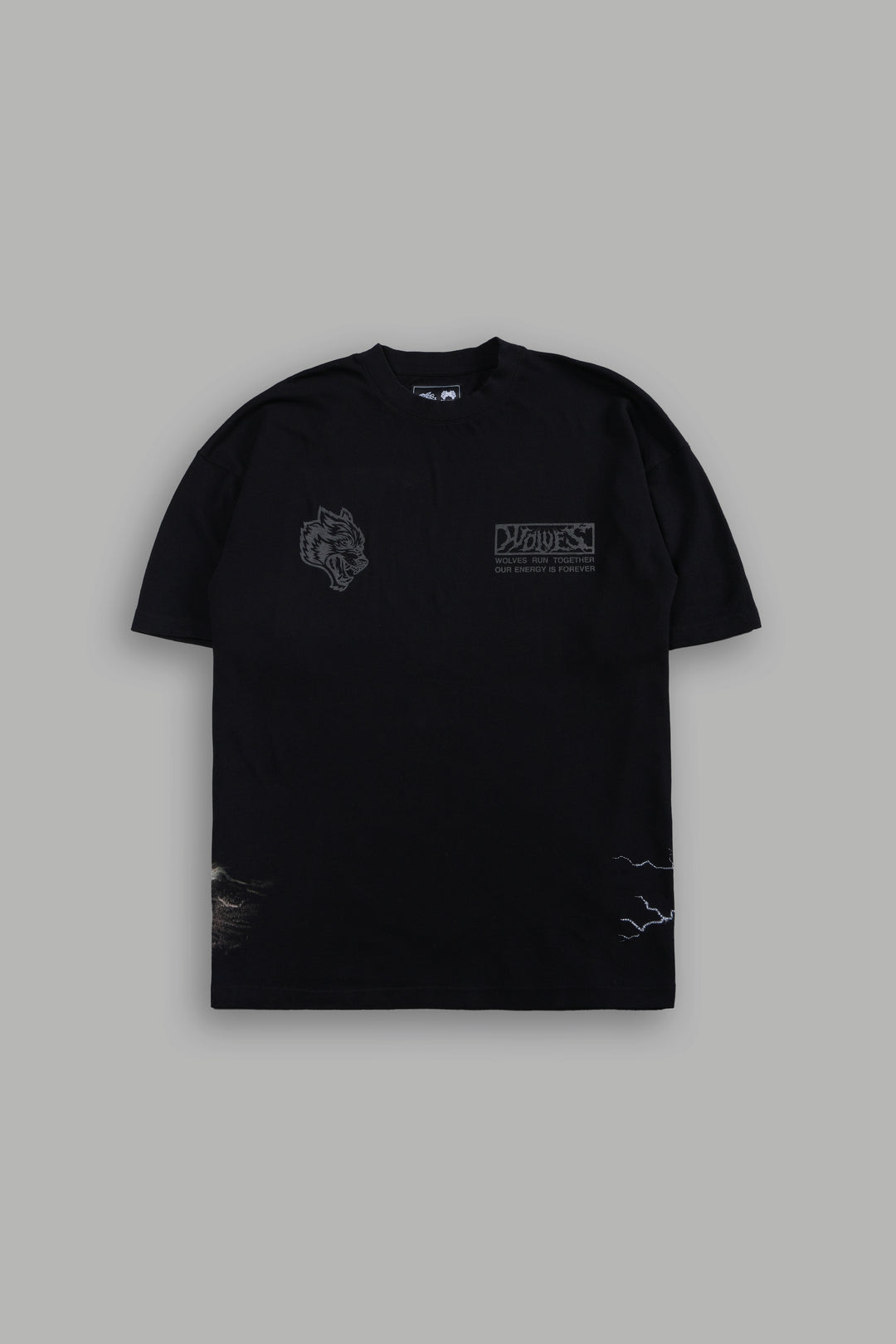Darc M. Bison "Side By Side" Series Premium Oversized Tee in Black