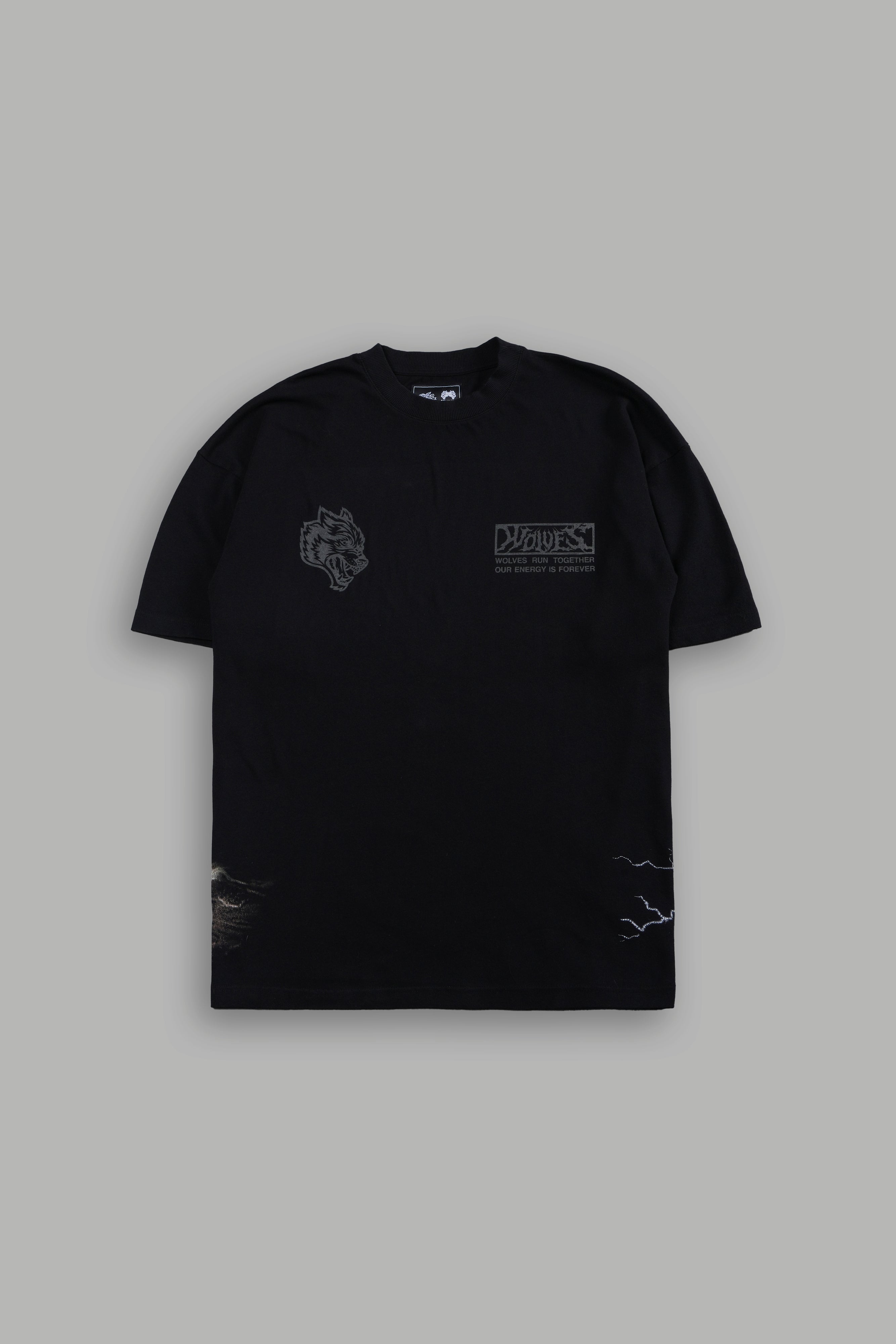 Darc M. Bison "Side By Side" Series Premium Oversized Tee in Black