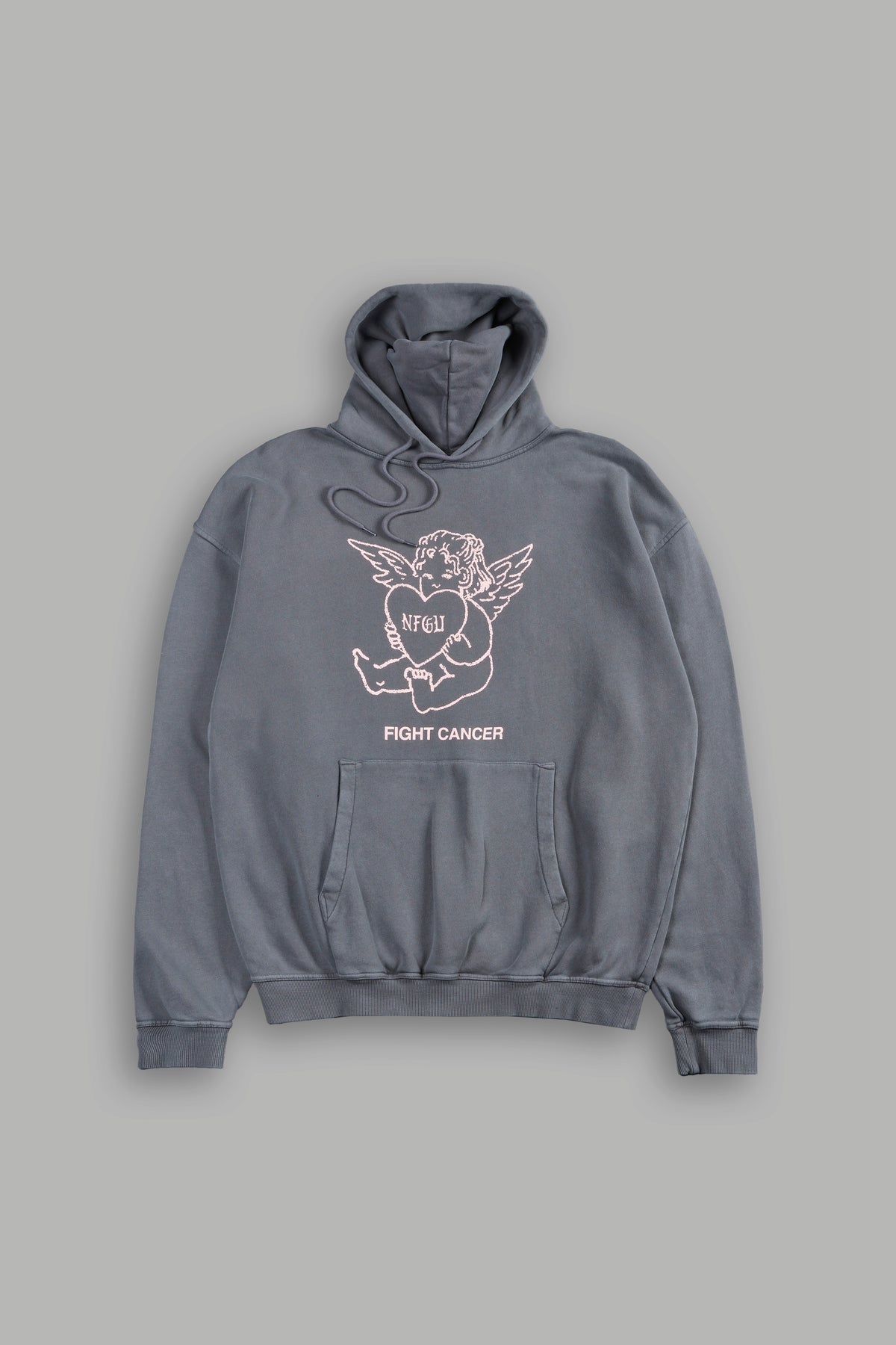 Cherub F Cancer Bishop Hoodie In Slate Gray