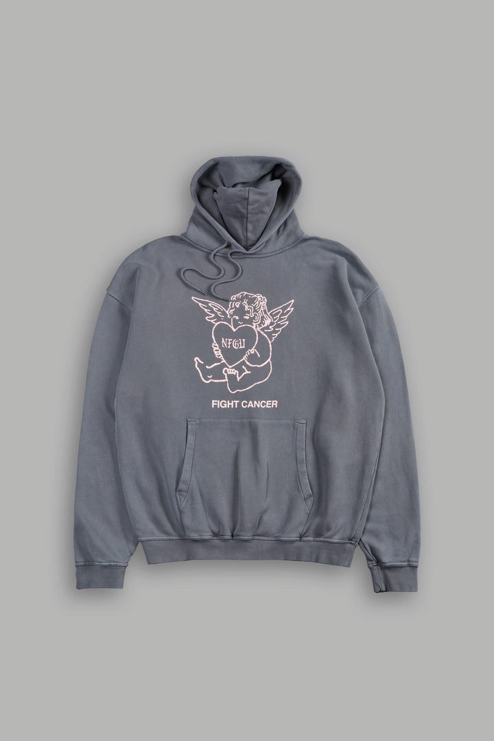Cherub F Cancer Bishop Hoodie In Slate Gray