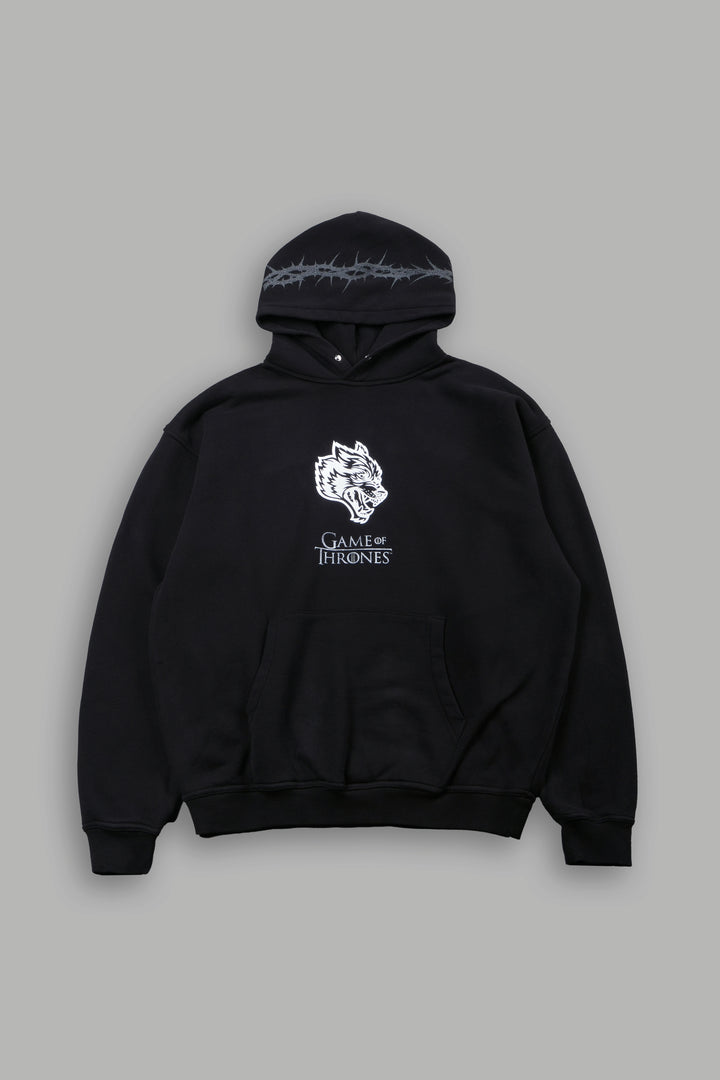 Iron Wolf Pierce Hoodie in Black