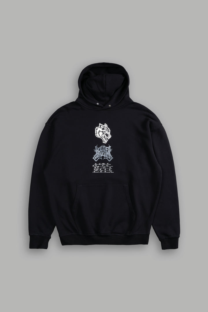 Metal WLVS "Pierce" Hoodie in Black