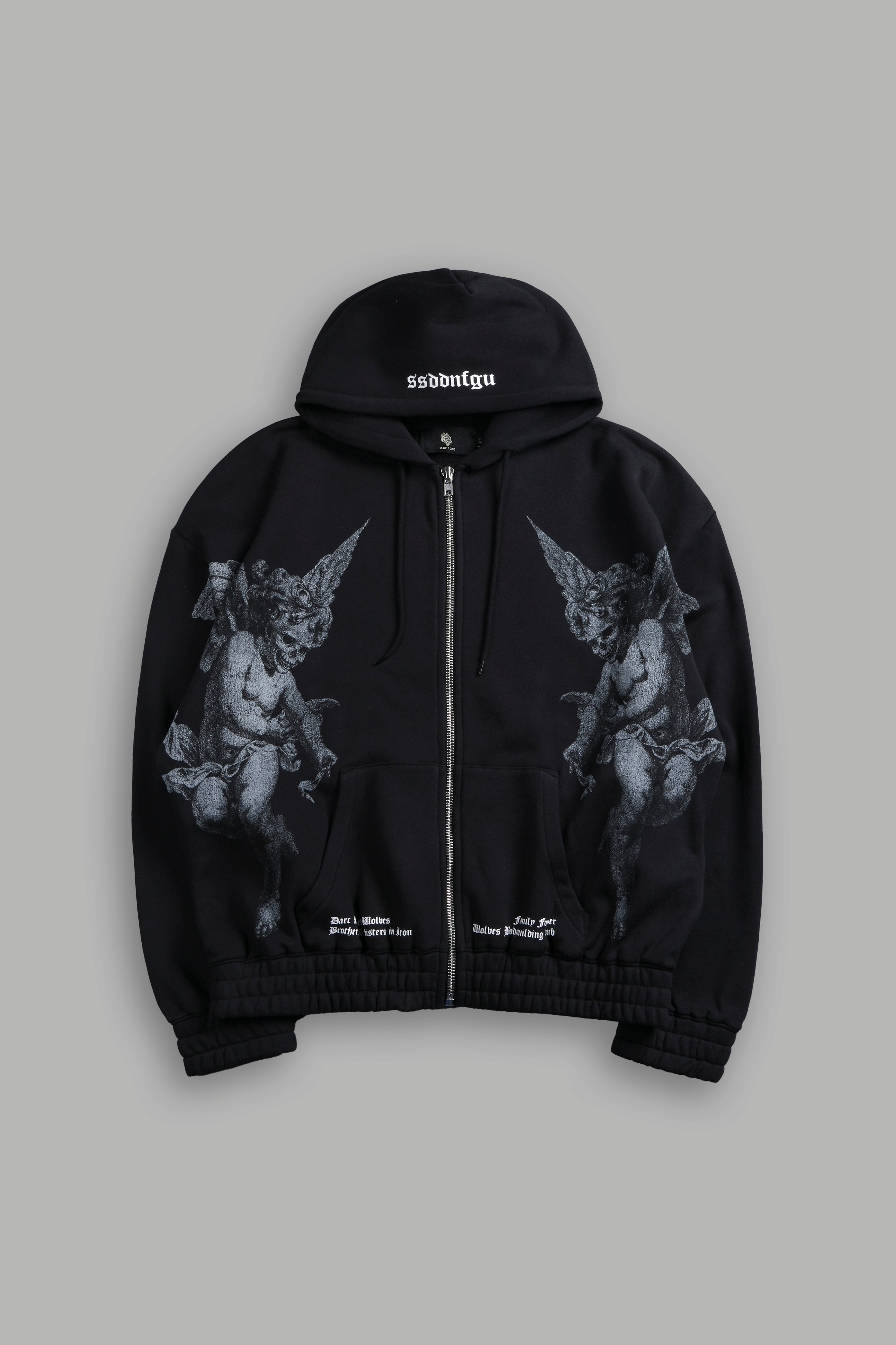 Darc Angel "Chambers" Zip Hoodie in Black